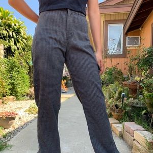 Plaid high waisted jeans